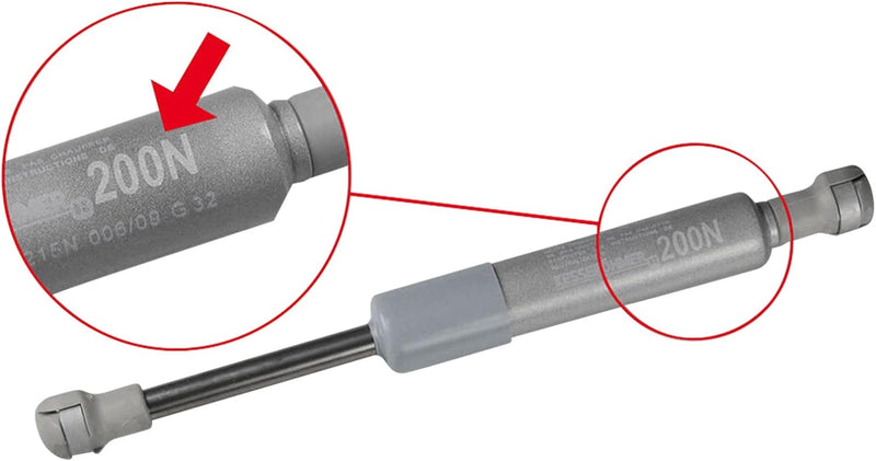 2 x SO-TECH® Kesseböhmer Kompressionsfeder Lift-O-Mat (verstärkte Ausführung) 200N (215N) für HSB