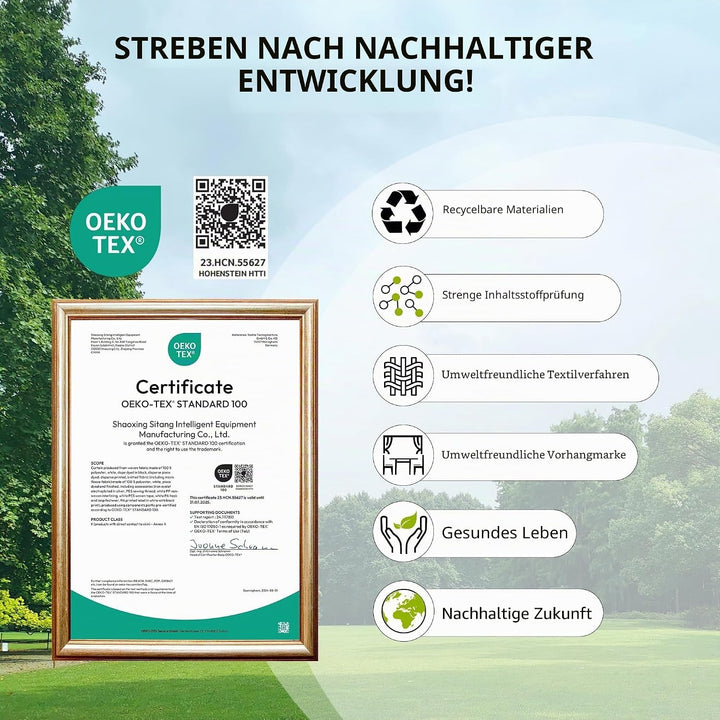 PONY DANCE Kurze Gardinen Küche Modern - Schlaufenschal 2er Set H 145 x B 140 cm Thermovorhang gegen