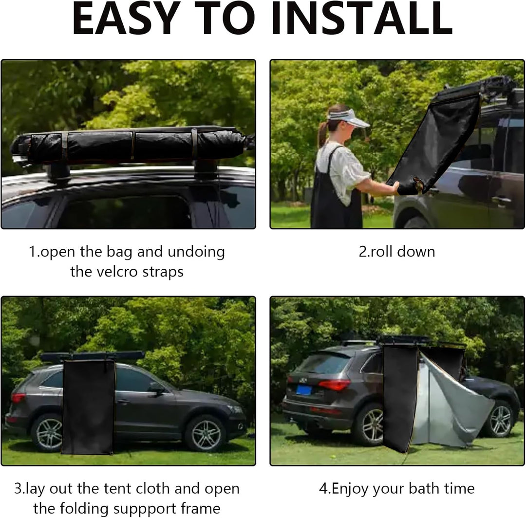Duschzelt Camping für Auto, Tragbare Oxford Wasserdicht Toilettenzelt für Wohnmobil Van, Privatsphär