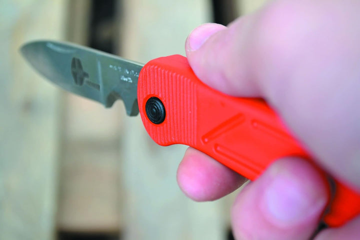 Hesse Elektrikermesser Rot (Karbonstahl, zwei Kerben, Klinge, 82 mm, Länge: 192 mm) 480609