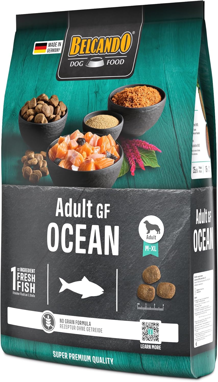 Belcando Adult GF Ocean [4 kg] getreidefreies Hundefutter | Sortenreines Trockenfutter ohne Getreide