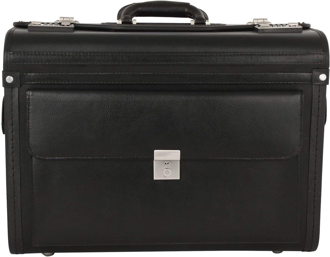 Sehr Grosse XL Pilotenkoffer Bowatex Aktenkoffer Business Koffer Schwarz 52cm