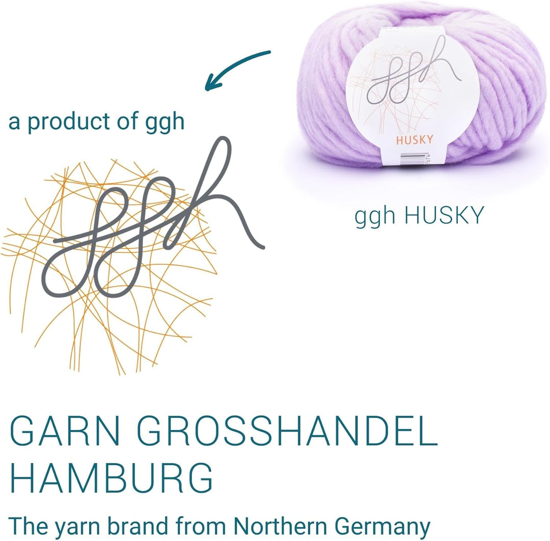 ggh Husky Box - 6 Knäuel - dicke Wolle aus Schurwolle - gegeignet zum Stricken oder Häkeln - Farbe 0