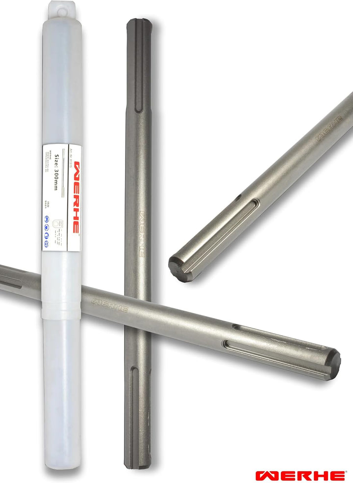 WERHE ® Bohrverlängerung 300 mm SDS Max auf SDS Max Schaft zu Adapter Aufnahme Verlängerung 300mm, V