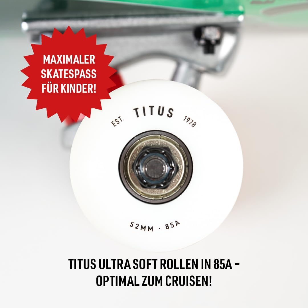 TITUS Skateboard Micro - Skateboard Kinder ab 4 Jahre, Micro Size Kinderskateboard bis 6 Jahre, Jung