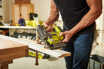 RYOBI 18 V ONE+ Brushless Akku-Stichsäge R18JS7-0 (Hublänge 25 mm, Schnitttiefe 135/10/10 mm Holz/St