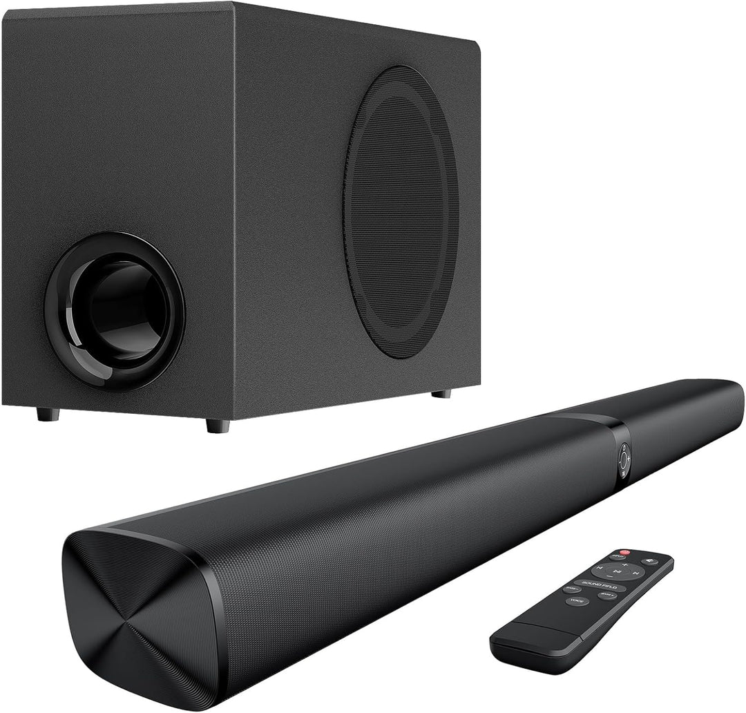 GarageRock Soundbar mit Subwoofer, 110W Surround Sound System mit Deep Bass&amp;Auto Volume Boost&amp;3 EQ M