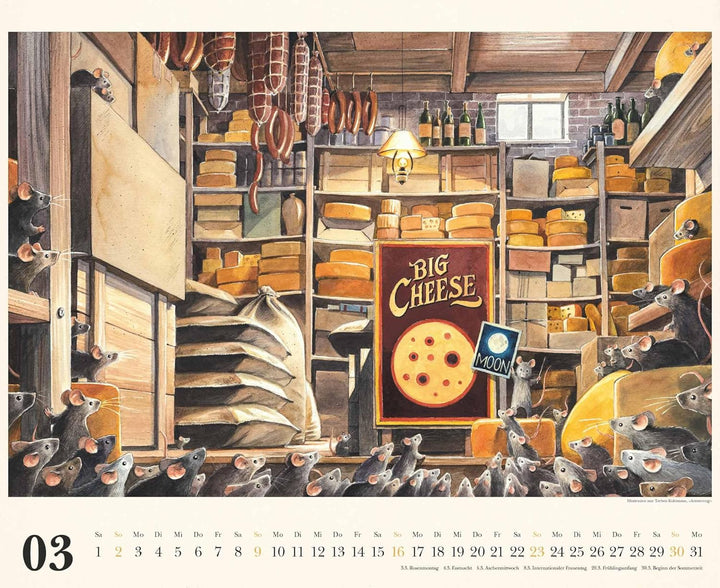 DUMONT - Torben Kuhlmann: Mäuseabenteuer 2025 Wandkalender, 52x42,5cm, Kinderkalender mit schönsten