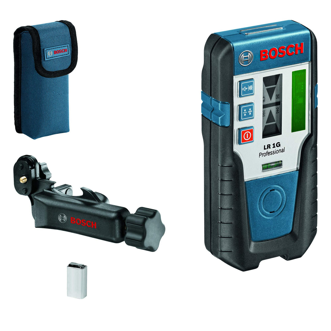 Bosch Professional Laser-Empfänger LR 1 G (grüner Strahl, 1x 9-V-Batterie, Reichweite: 0–200 m)