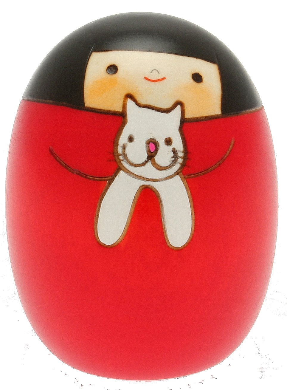 Usaburo Japanische Kokeshi-Puppe, Sally und ihre Katze
