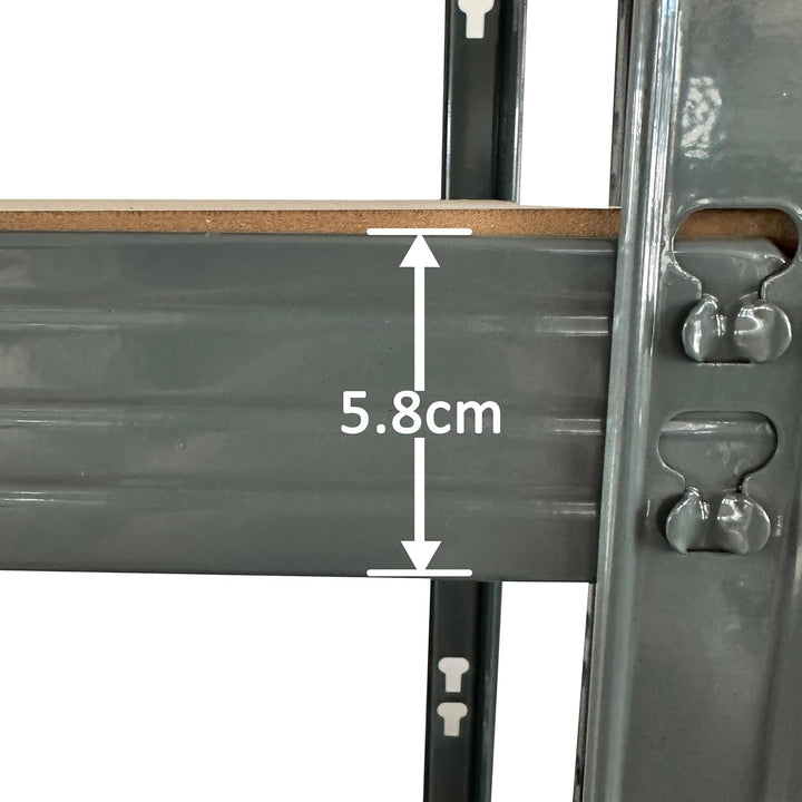 METRO Professional Schwerlastregal KBT140, Metall, 140 x 40 x 140 cm, Fachlast 400 kg, grau