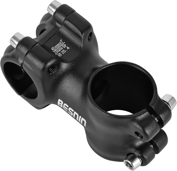BESNIN Fahrrad Vorbau 25,4mm MTB Vorbau 7 Grad Lenkervorbau 32/45mm Kurz Fahrradlenker Vorbau Alumin