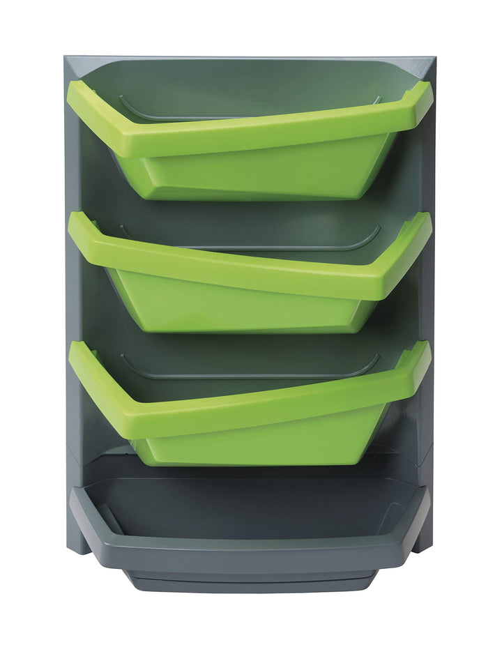 Juwel Vertical Garden Grundelement titan / limette (mit 3 Pflanzschalen, wasserdichte Rückwand, für