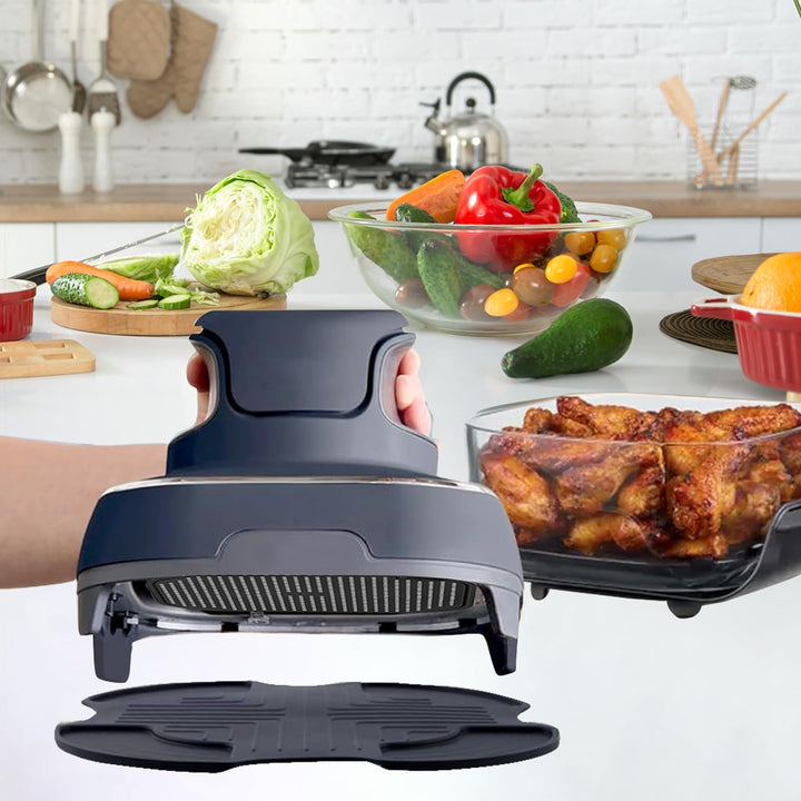 Passend für Ninja Crispi FN101EU Airfryer 3-teilig: Silikon Untersetzer, Spritzschutz & Kabelorganiz