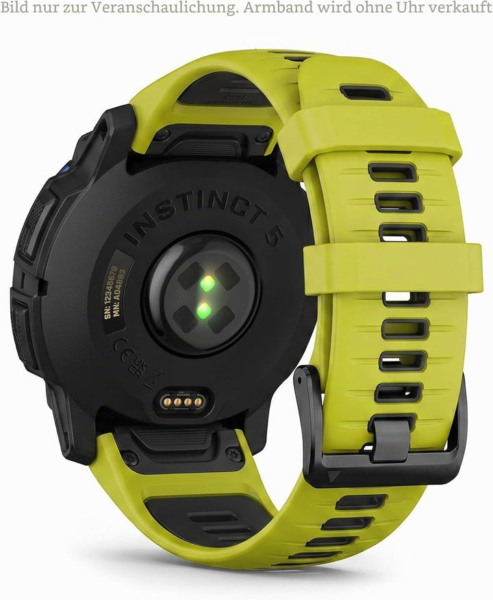Garmin Unisex – Erwachsene QUICKFIT-Armband, Electric Lime/Graphit, 26mm