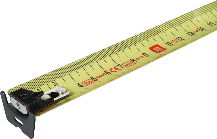 Stanley FatMax Bandmass Blade Armor, Magnethaken (5 m Länge, Feststeller, automatischer Rücklauf, Gü