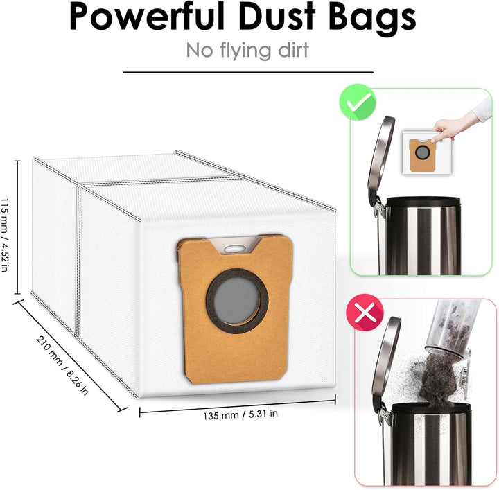 (12 Stück) Omni C20 C10 Ersatz Staubbeutel für Eufy Omni C20 C10 Saugroboter Absaugstation, Filterbe
