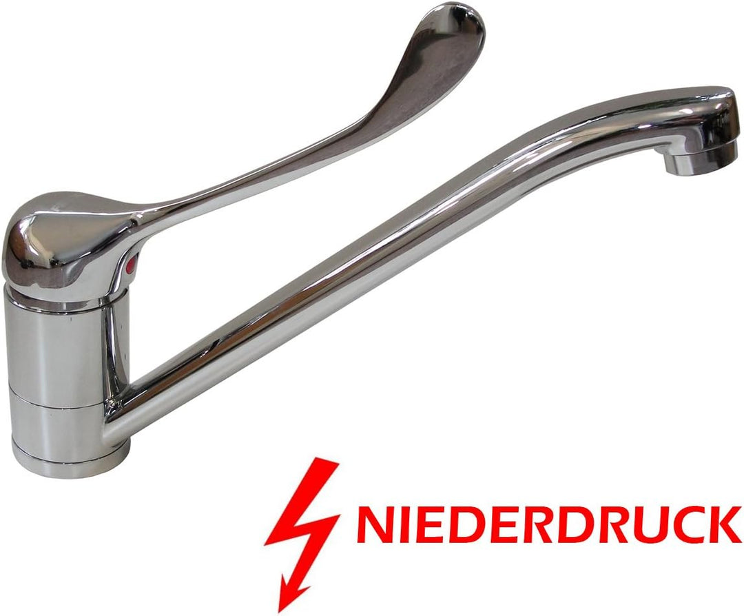 Niederdruck Hygienearmatur Küchenarmatur Klinikarmatur Küchen Wasserhahn mit langem Hebel für Arztpr