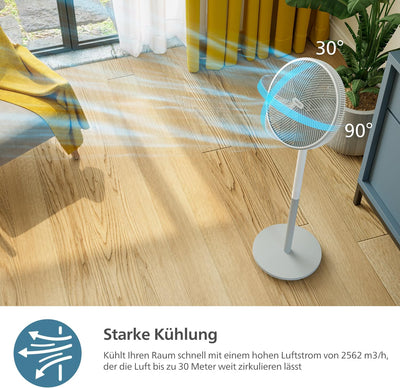 Philips Standventilator Serie 2000. Stark & superleise mit SilentWings Technologie. 19 dB. 2-in-1-Ti