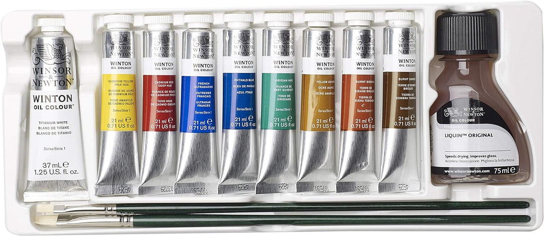 Winsor & Newton 1490691 Winton Ölfarben Set, hohe Pigmentkonzentration, gute Deckkraft und Tönungsst