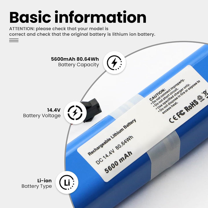 ANTIEE 5600mAh Ersatz Akku für Laresar L6 Pro VIOMI S9 Ultenic T10 Aspirapolvere RoboVac Home Vacuum