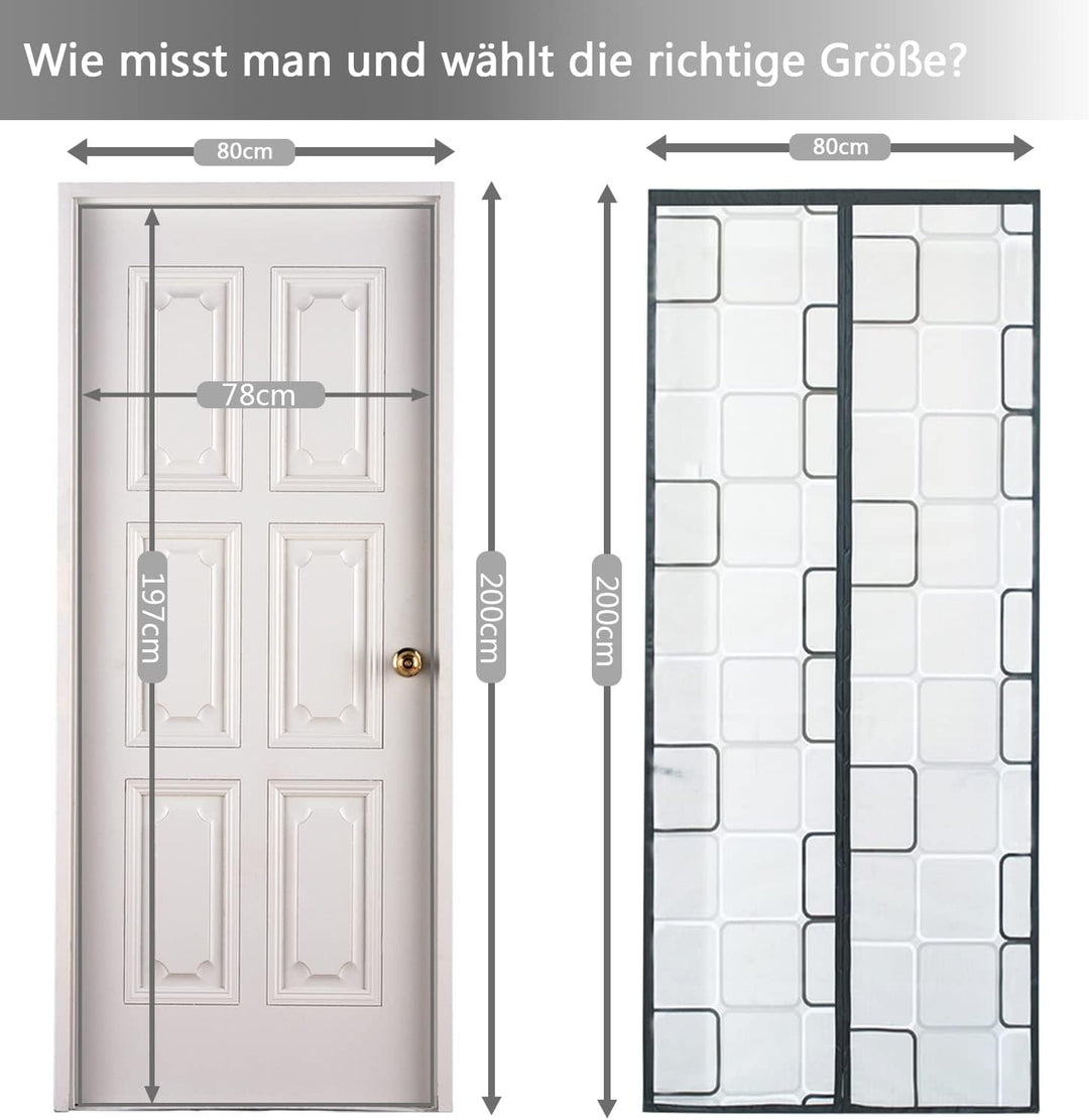 Isolier Schutz Vorhang 100x220cm, Magnet Wärmeschutzvorhang für Türen, Kälteschutz und Wärmeschutz i