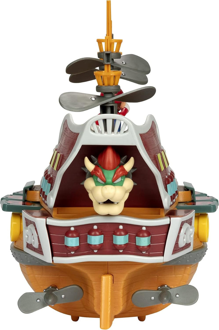 Super Mario Deluxe Bowsers Luftschiff-Spielset mit Mario-Actionfigur