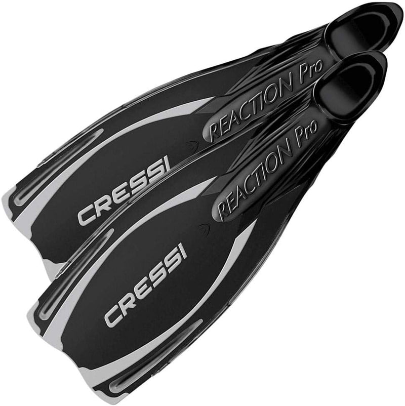 Cressi Reaction Pro Fins - Flossen zum Tauchen, Freitauchen und Schnorcheln, Adult Unisex 42/43 Schw