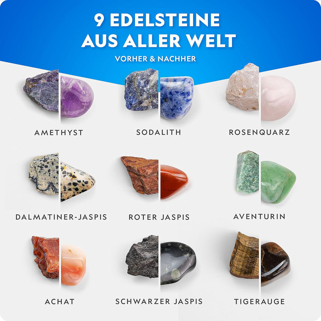 Blue Marble NATIONAL Geographic Trommel-Nachfüllset – 1,36 kg Rohsteine & Edelsteine zum Polieren, i