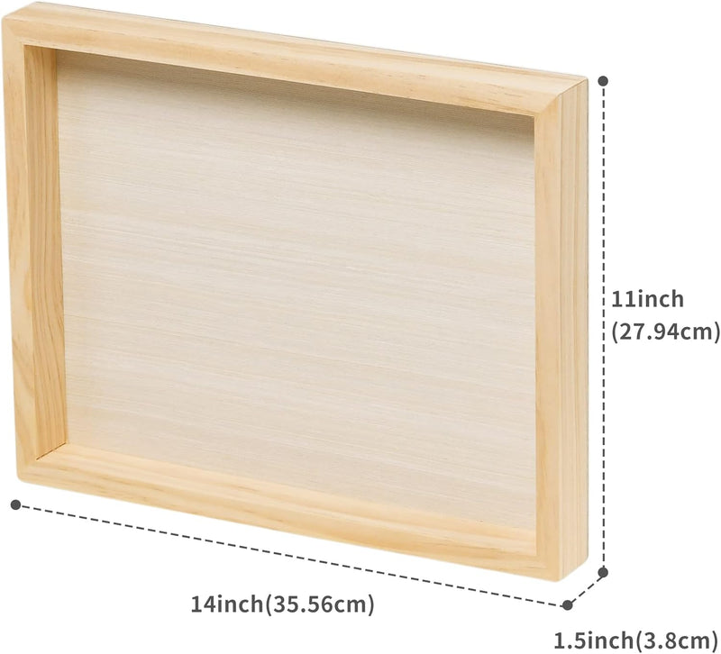 MEEDEN 3 Leinwand zum bemalen aus natürlichem Birkenholz Leinwand Set 28 x 35cm, 3,8cm Tiefe leinwän