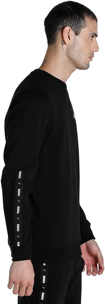 PUMA Herren ESS+ Tape Crew FL Sweatshirt S Puma Schwarz, S Puma Schwarz