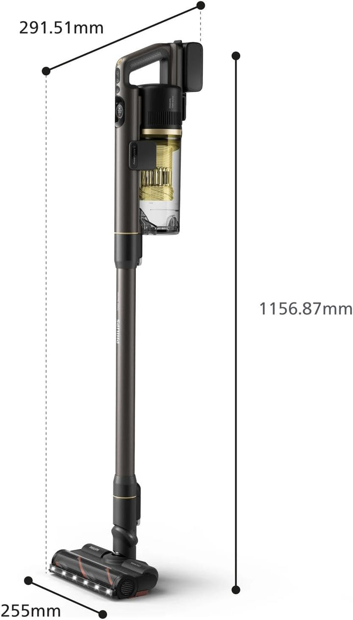 Philips SpeedPro Max Akku-Staubsauger 7000 Series, Hellgelb, 3-stufige Filterung, Hart- und Weichböd