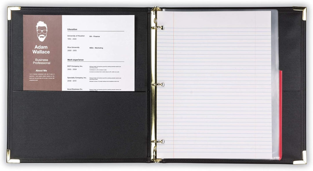 Samsill Classic Collection Executive Präsentation 3-Ringbuch/Portfolio-Ordner, halber Zoll-Ordner, r