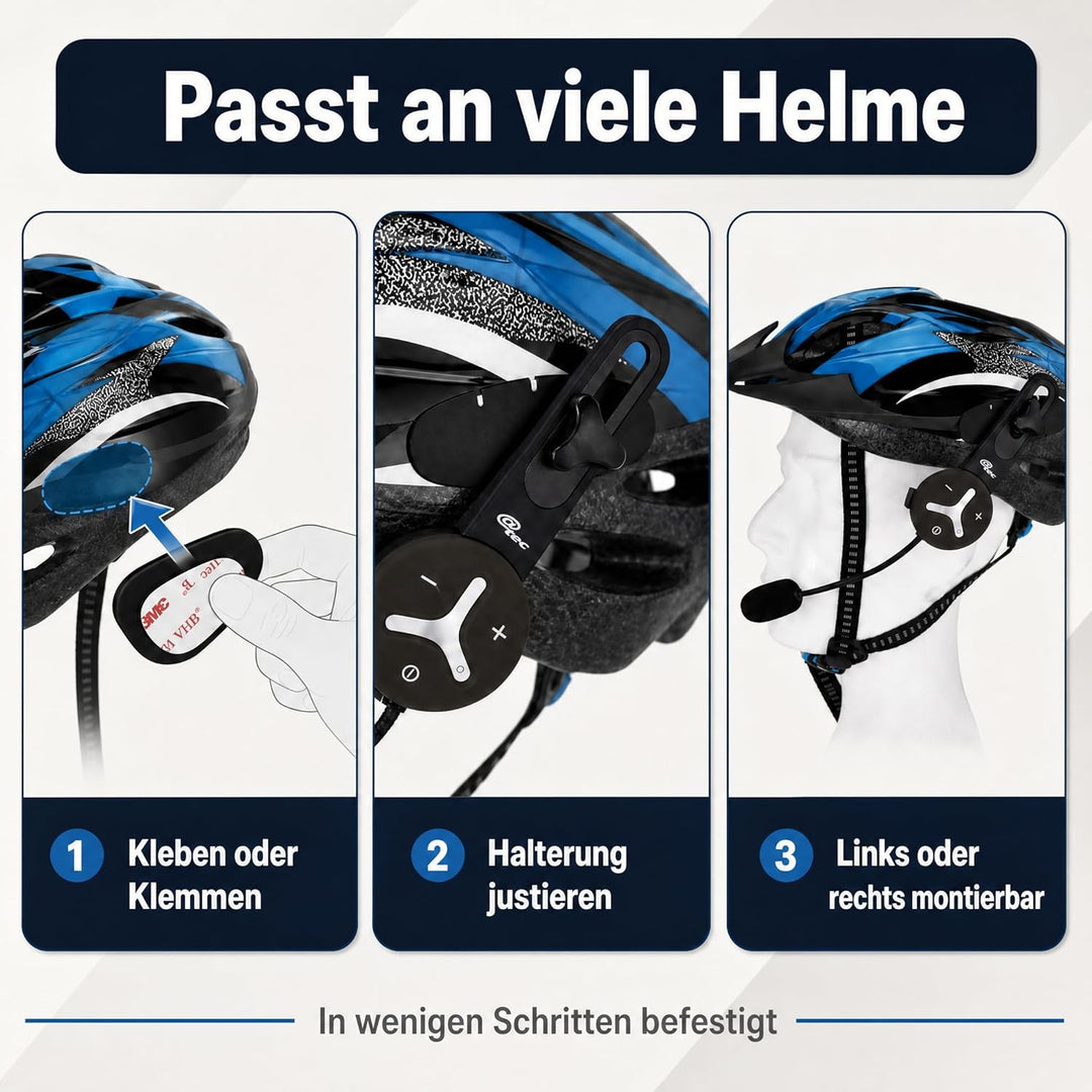 @tec Buddy Chat Duo (2er Set) Bluetooth® Headset Gegensprechanlage, Freisprechanlage, Fahrrad, Sport