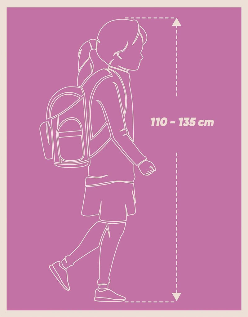 Baagl Schulranzen Mädchen Set 3 Teilig, Ergo Schultasche für 1. Klasse, Ergonomische Grundschule Ran