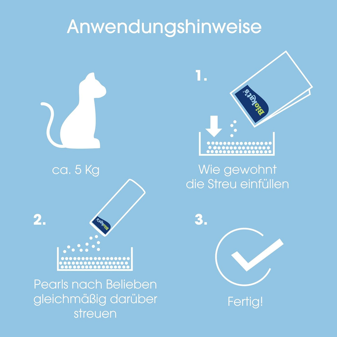 Biokat's Deo Pearls Baby Powder - Streuzusatz mit Duft für Frische und feste Klumpen in der Katzento