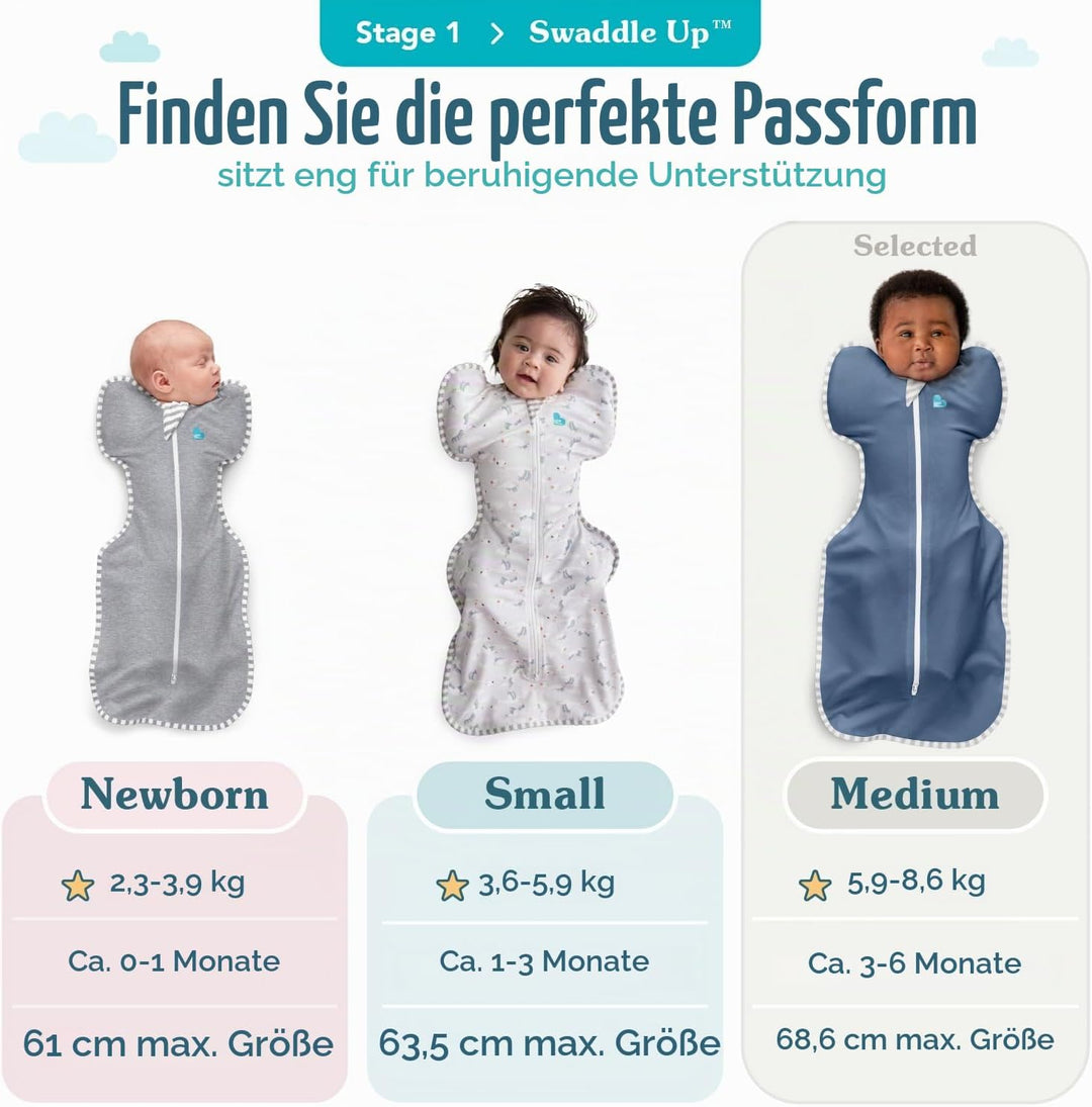 Love To Dream Pucksack, Bambus-Viskose, ideal für Moderate Temperaturen 20-24°C, Arme hoch Position,