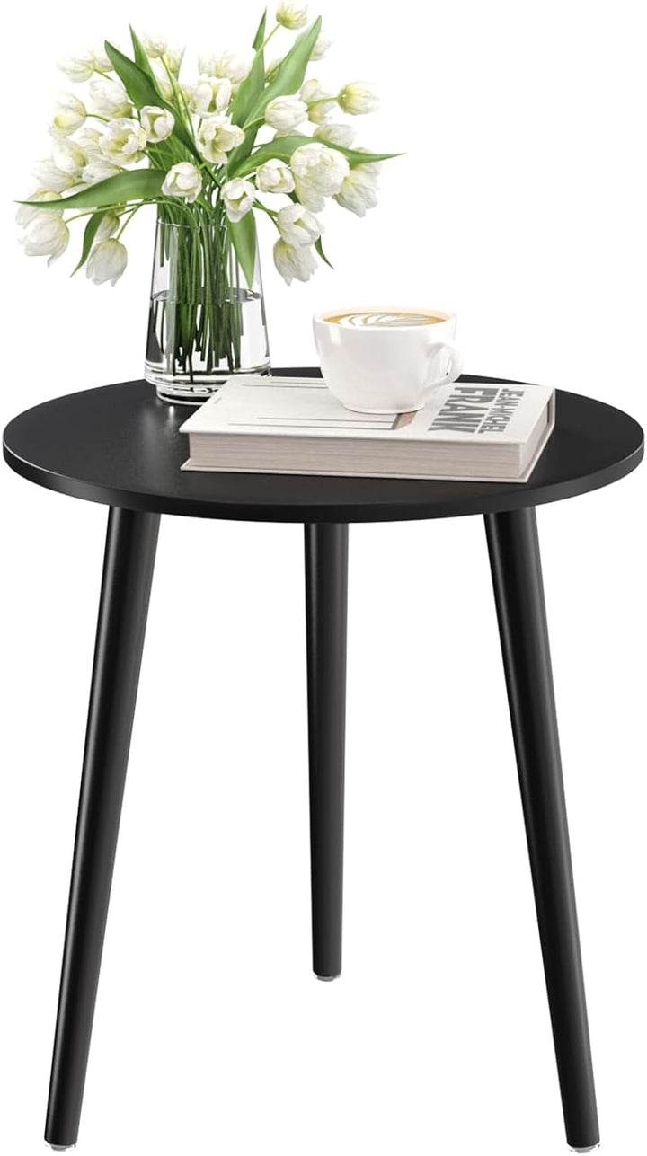 APICIZON Beistelltisch, Couchtisch rund Ø 42 cm, Höhe 51 cm, Sofatisch mit Beinen aus Massivholz, Sk