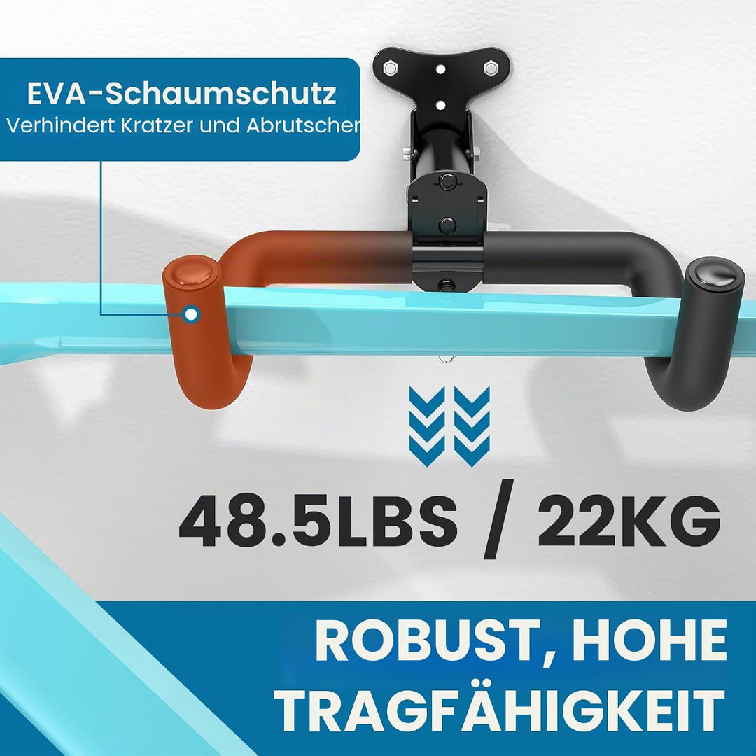 Housolution Fahrrad-Wandhalterung - EVA-Schaumstoff gepolstert, aus Carbonstahl, robust &amp; verstellba