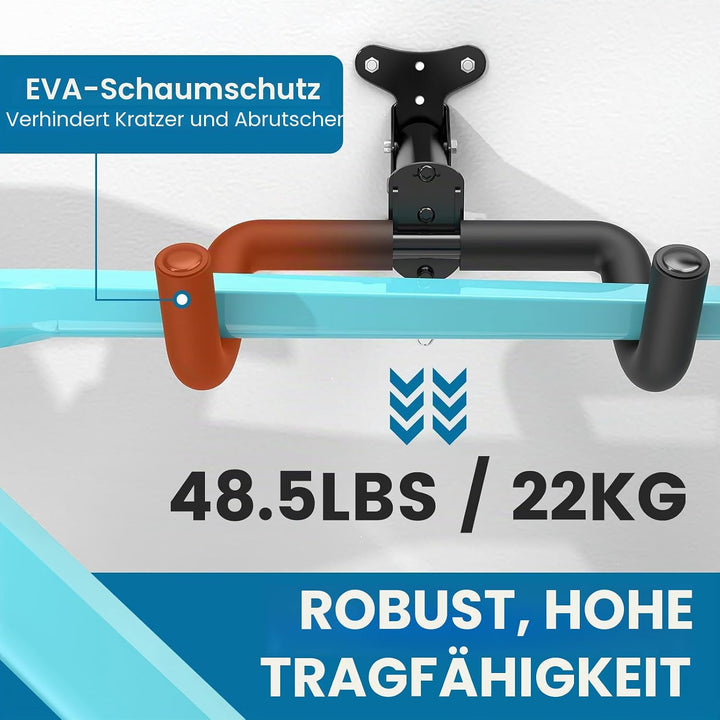 Housolution Fahrrad-Wandhalterung - EVA-Schaumstoff gepolstert, aus Carbonstahl, robust &amp; verstellba
