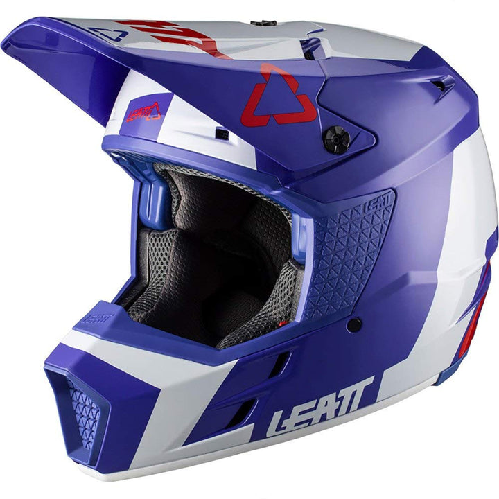 Leatt GPX 3.5 V20.2 Motocross Helm Blau/Weiss M (57/58)