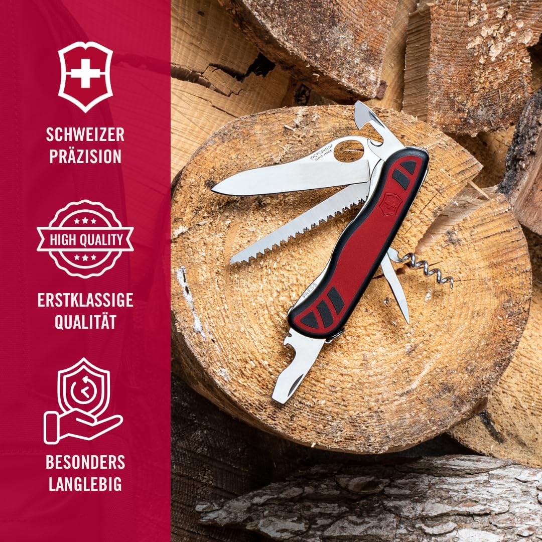 Victorinox, Schweizer Taschenmesser, Forester M, Multitool, 10 Funktionen, Klinge, gross, Dosenöffne