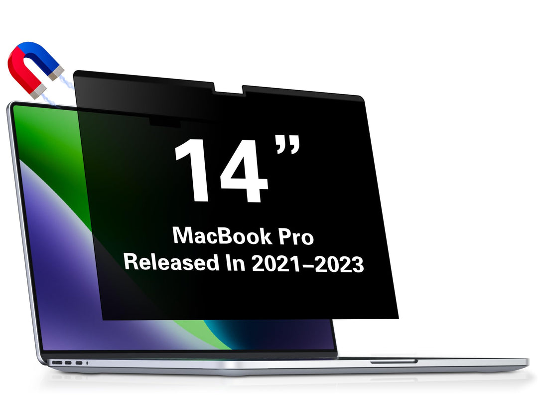 Abnehmbare Blickschutzfilter mit Anti Glare Blaulicht Sichtschutzfolie (MacBook Pro 14 Zoll (M1, M2,