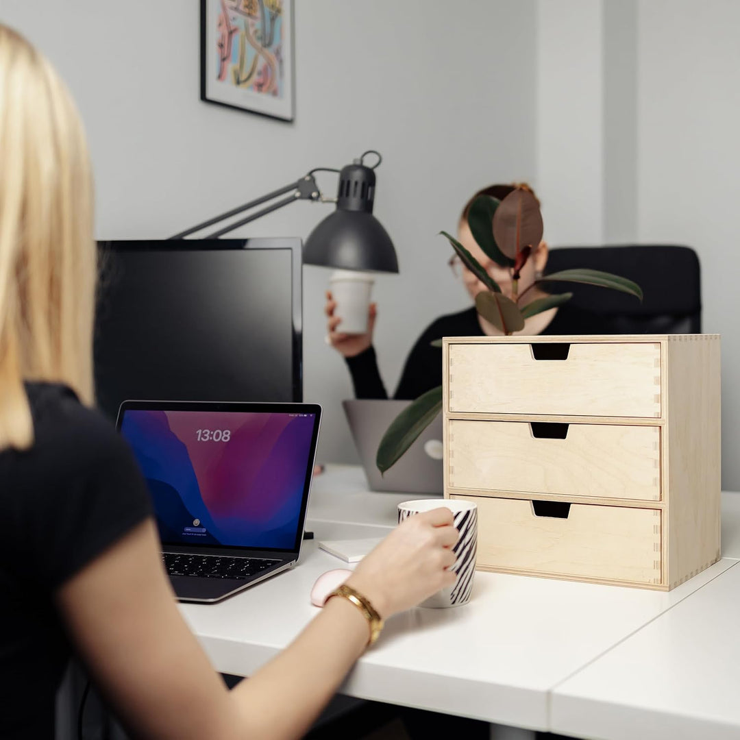 Creative Deco Schubladenbox Schubladenelement | 3 Schubladen | 28,5 x 20 x 28,5 cm (+/- 1 cm) | Mini