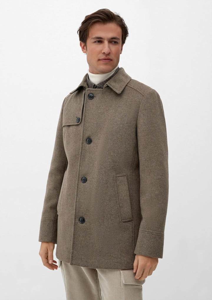 s.Oliver Herren Wollmischungs-Mantel 54 Braun, 54 Braun