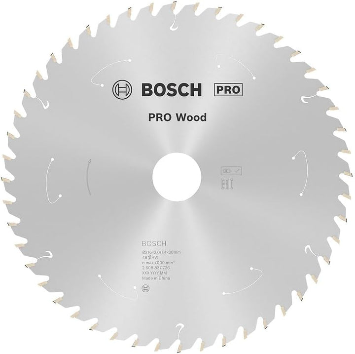 Bosch Accessories 1x Kreissägeblatt Standard for Wood (Holz, Sägeblatt Ø 216 x 30 x 1,7 mm, 48 Zähne