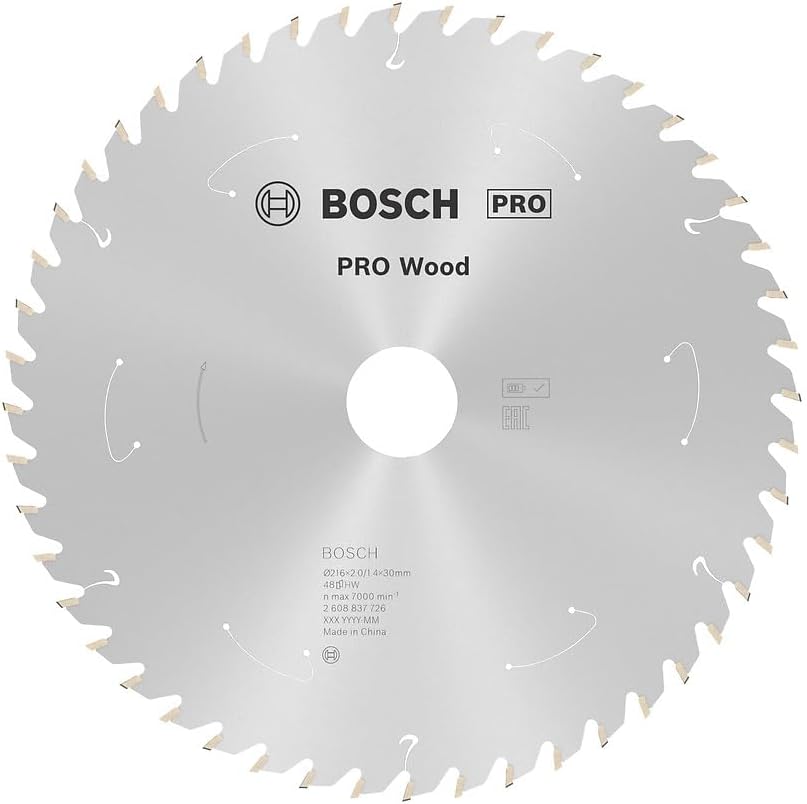 Bosch Professional 1x Kreissägeblatt Standard for Wood (Holz, Sägeblatt Ø 216 x 30 x 1,7 mm, 48 Zähn