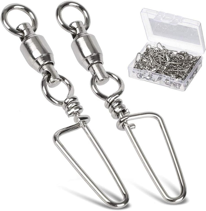 9Tong Kugellager Wirbel mit Coastlock Snap, Edelstahl geschweisster Ring für Angeln Salzwasser Stand