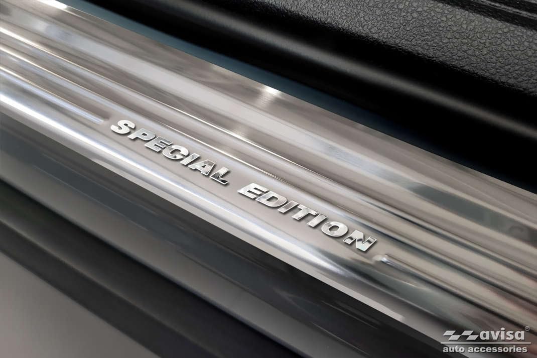 Avisa Silver INOX Door sill Protectors Compatible with Nissan Qashqai III 2021- - 'Special Edition'