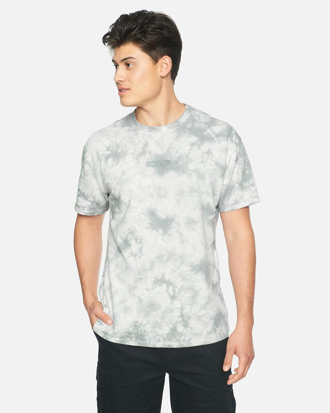 Hurley Herren M Ziggy Tie Dye S/S Hemd XXL Weiss, XXL Weiss